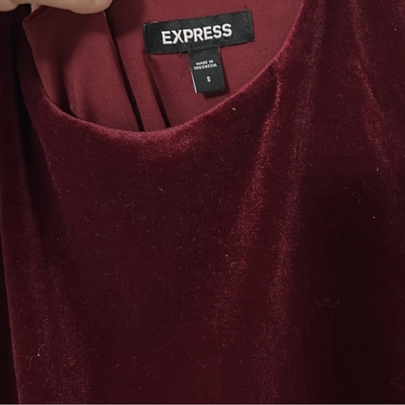 Express Burgundy Velvet Dress - Small - Picture 3 of 5